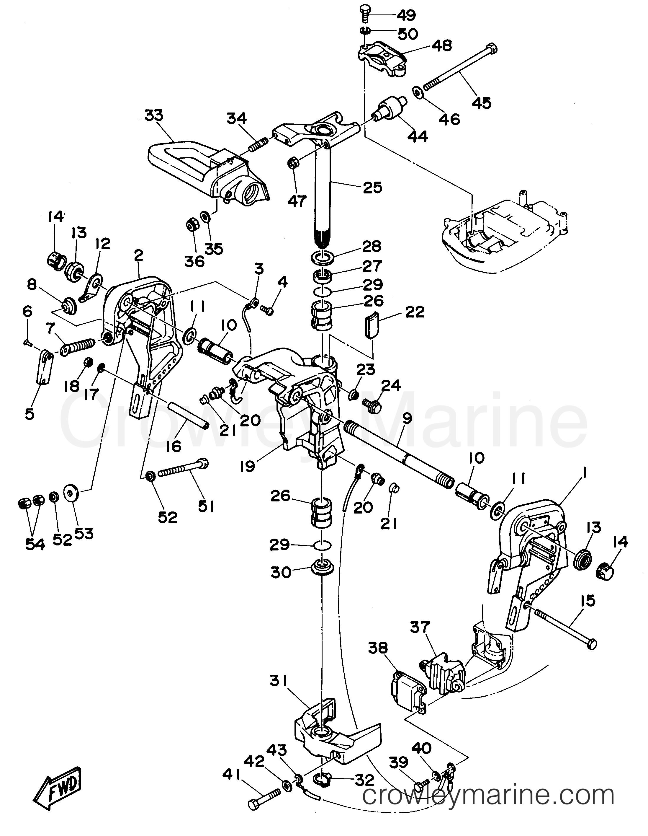 Yamaha Motors 30ELHT - BRACKET 1