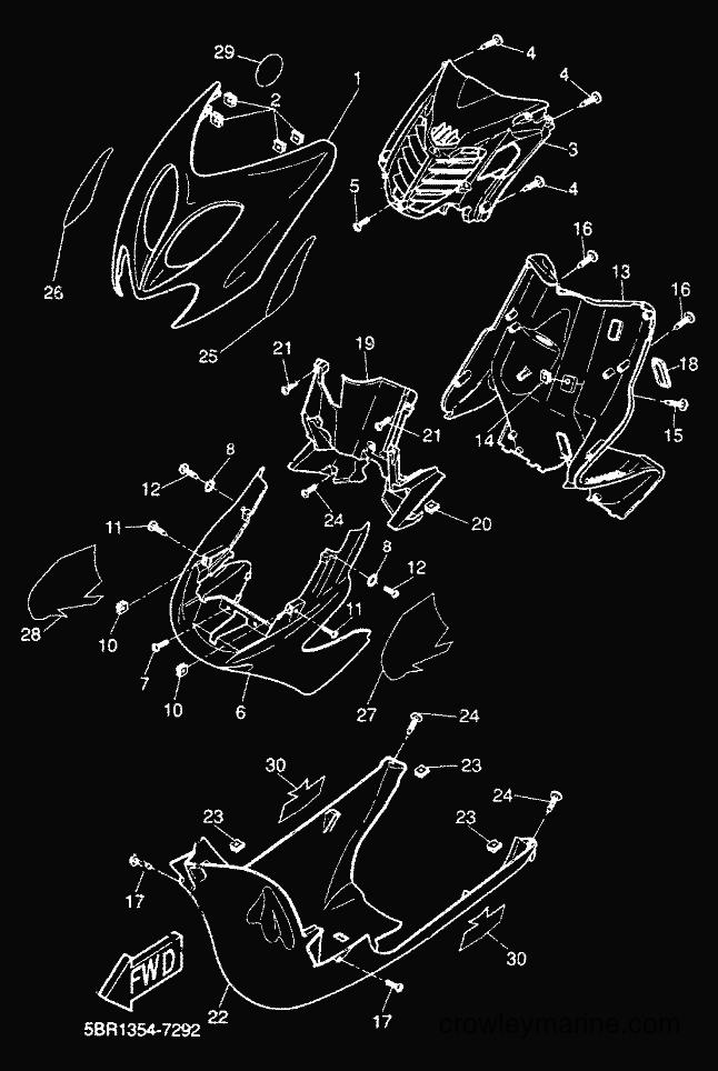 2000 Scooter YQ50 - YQ50 (5HEG) [010] - LEG SHIELD