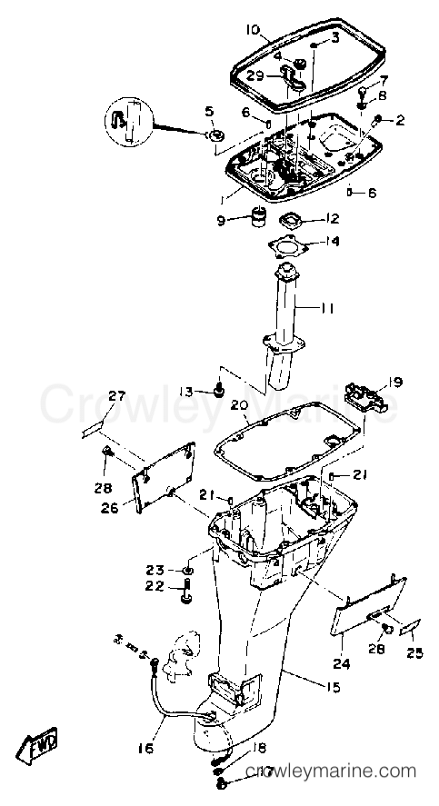 Yamaha Motors F9.9MLHQ - UPPER CASING