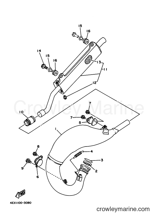 1993 Dirt Bike YZ125 - YZ125 (4EX2) [020] - EXHAUST