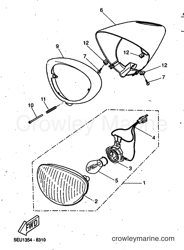 1999 Scooter YH50 - YH50 (5FV1) [010] - SCHEINWERFER