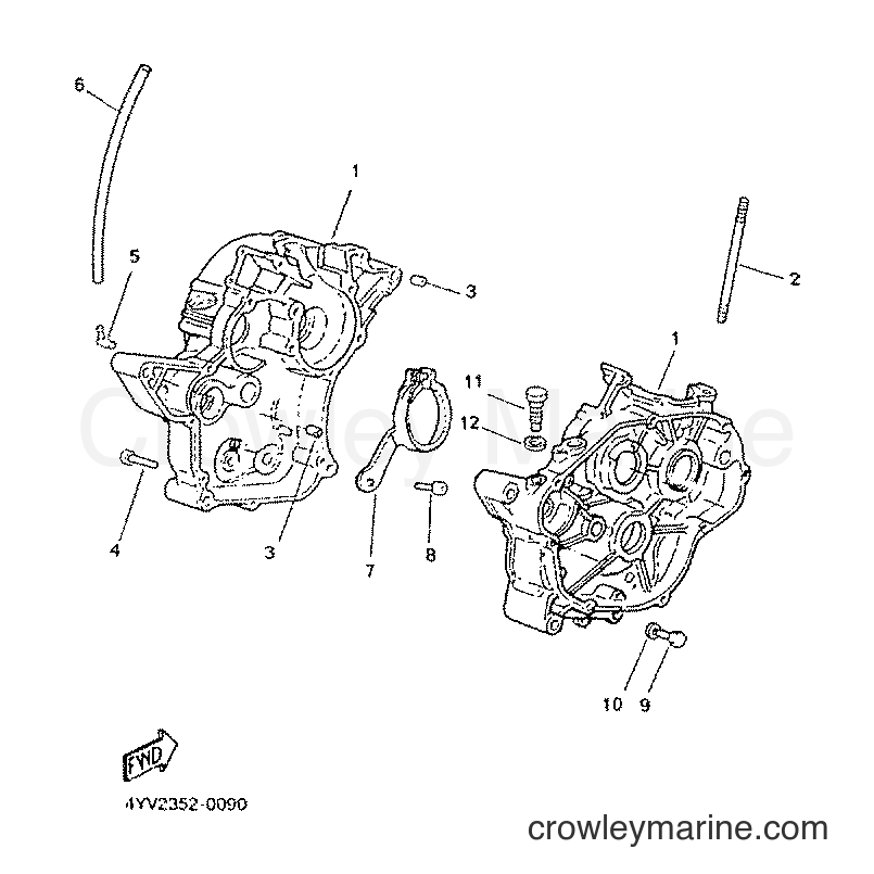 2001 Scooter TZR50 - TZR50 (5DU5) [010] - CRANKCASE