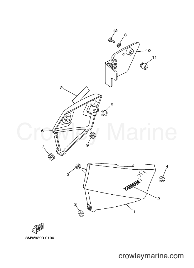 2000 Street Bike SR125 - SR125 (3MW9) [080] - SIDE COVER
