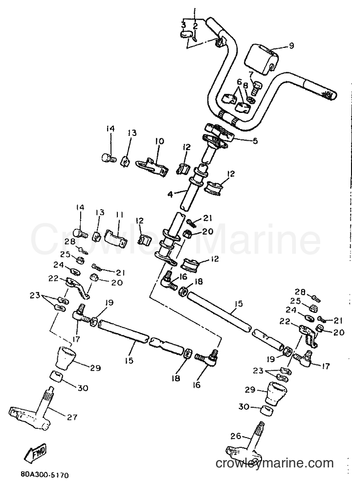 1991 Snowmobile BR250TF - BR250TF (86D3) [010] - STEERING
