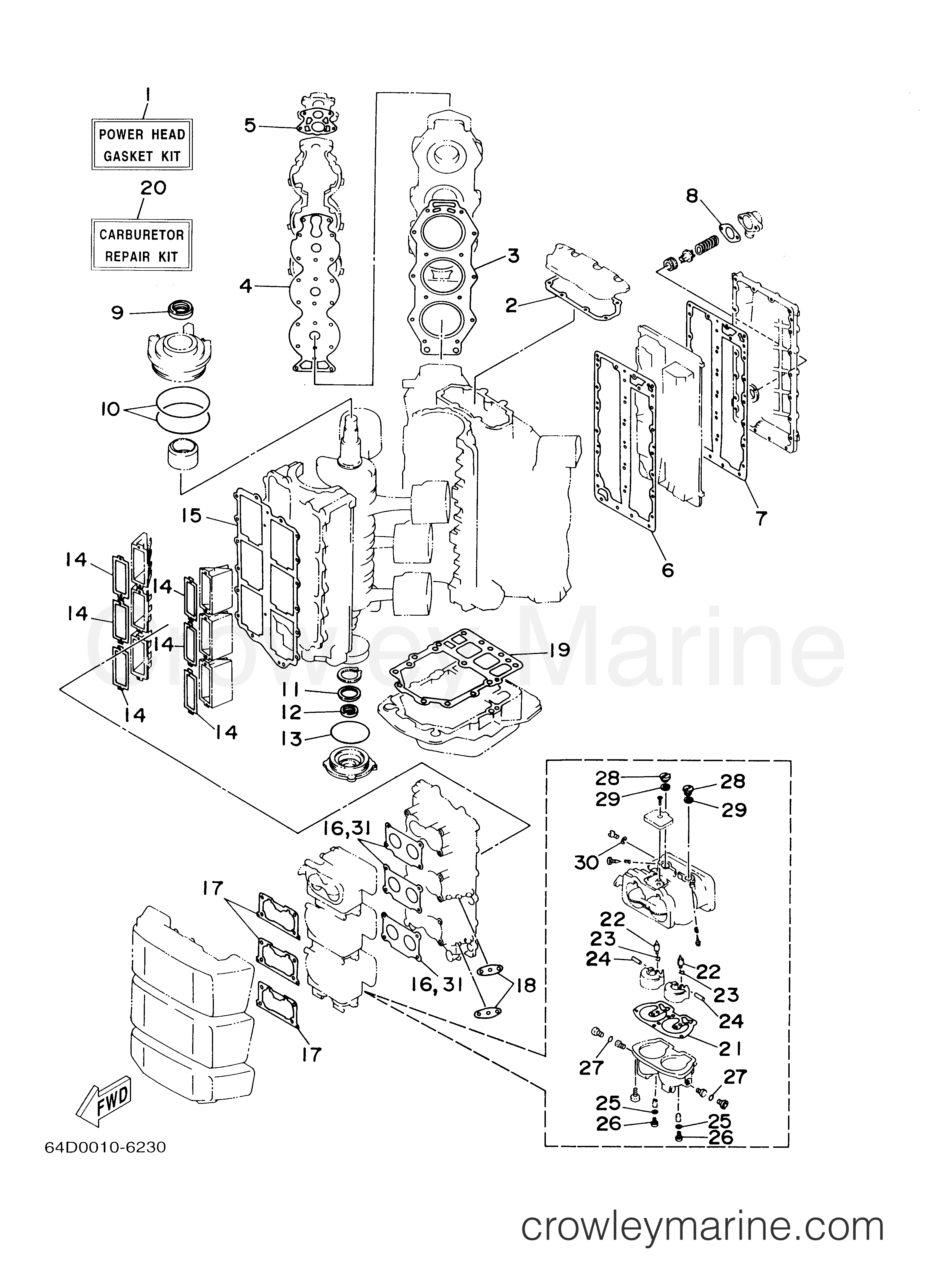 Yamaha Motors 175TLRY - REPAIR KIT 1