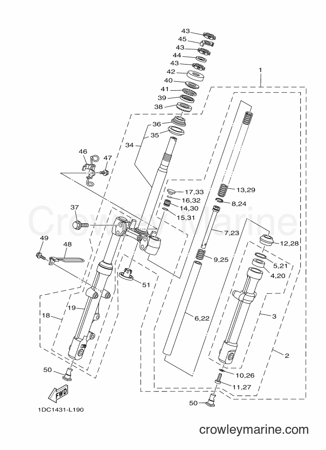 Yamaha Motors AT125F (1DC2) [010] - STEERING