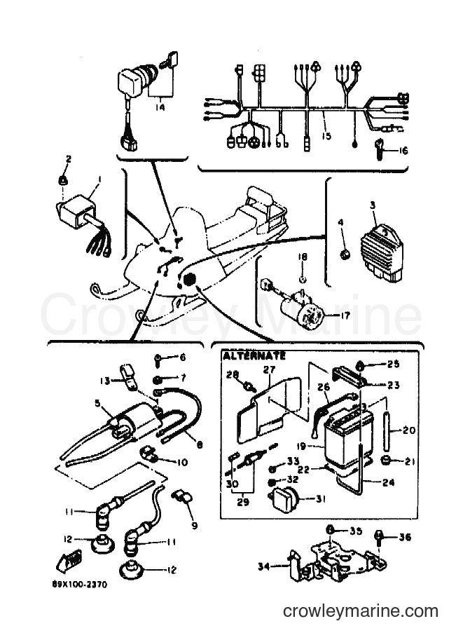 1992 Snowmobile ET410TR - ET410TR (89X1) [020] - ELECTRICAL 1