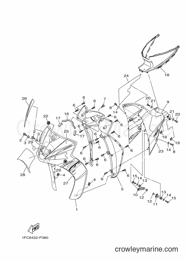Yamaha Motors T115FLE (1FCB) [010] - LEG SHIELD