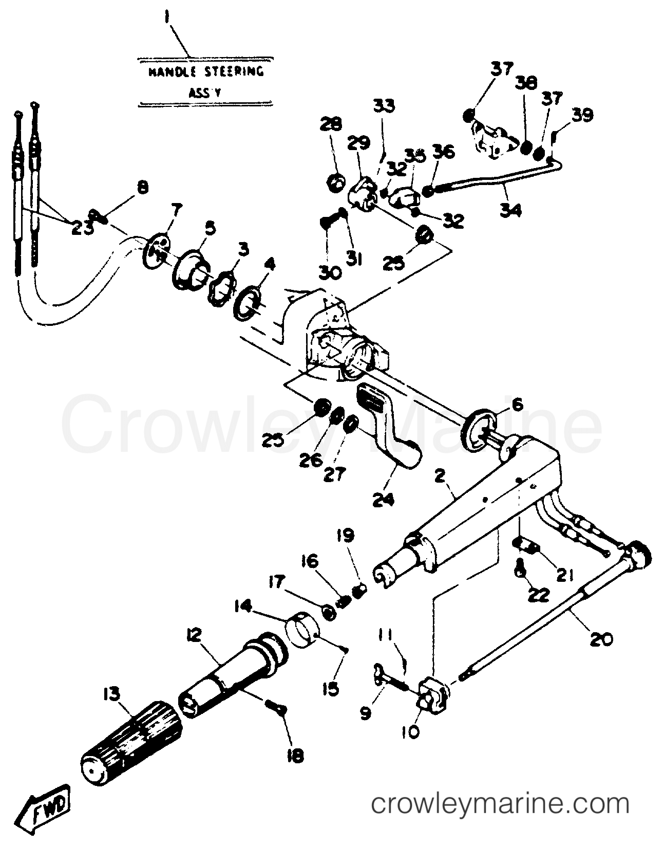 Yamaha Motors 25ELRR - STEERING