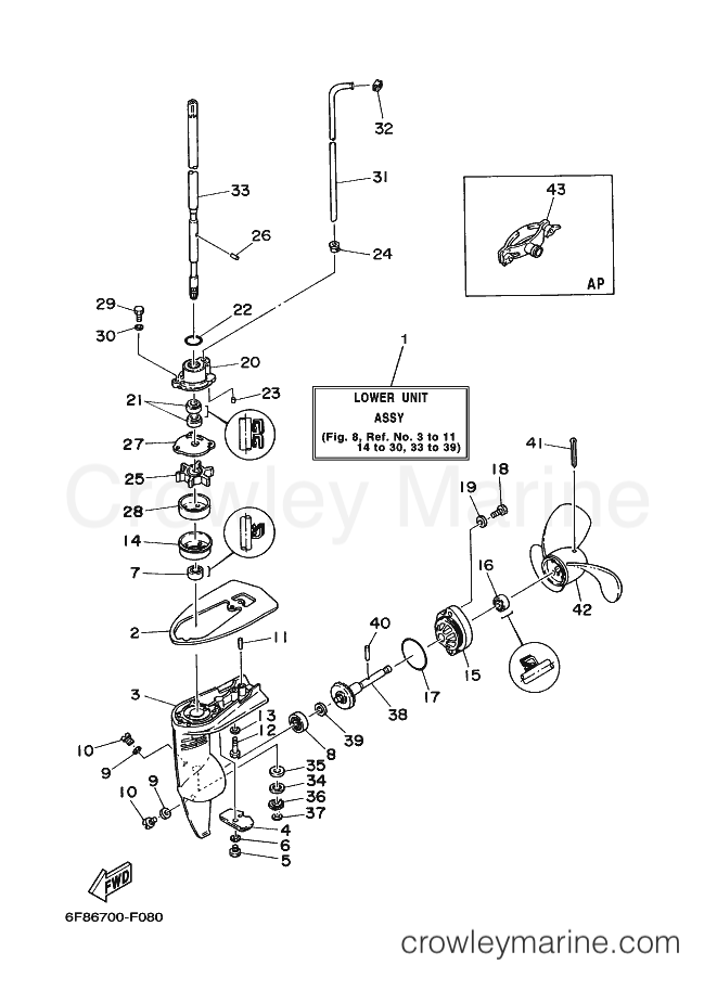 Yamaha Motors 2CMHS (6F86) [060] - LOWER CASING & DRIVE