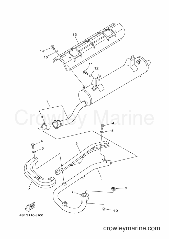 2012 ATV YFM400FWN - YFM400FWN (4S1N) [010] - EXHAUST