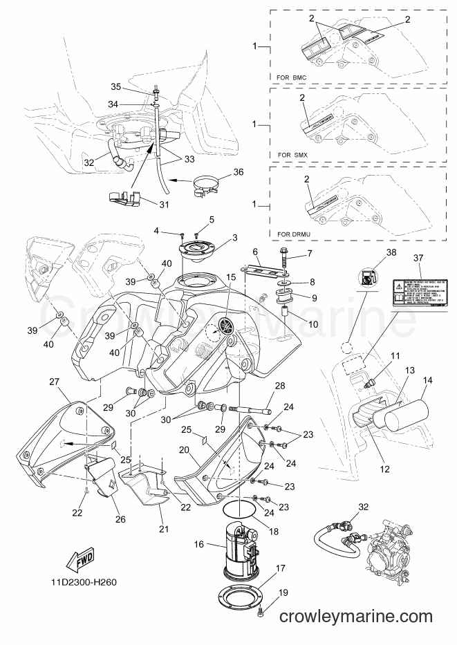2009 Dirt Bike XT660Z - XT660Z (11D2) [030] - FUEL TANK