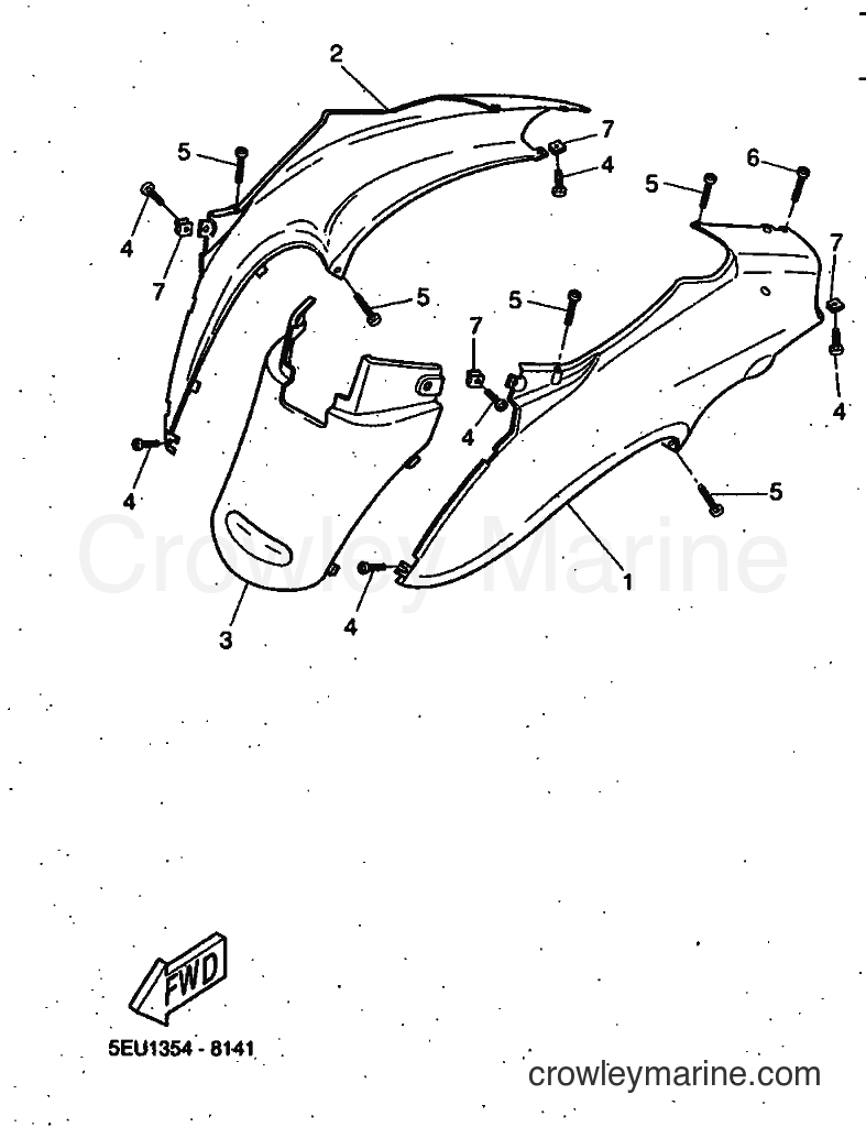 1999 Scooter YH50 - YH50 (5JB1) [010] - SIDE COVER