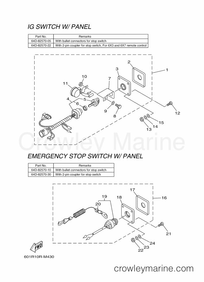 Yamaha Motors RIGGING REMOCON-2013 (601R) [010] - SWITCH & PANEL 18