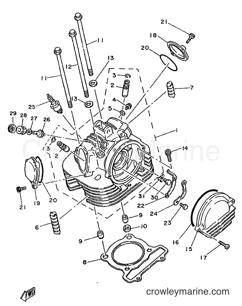Yamaha Motors SR250SP (3TH5) [999] - CYLINDER HEAD