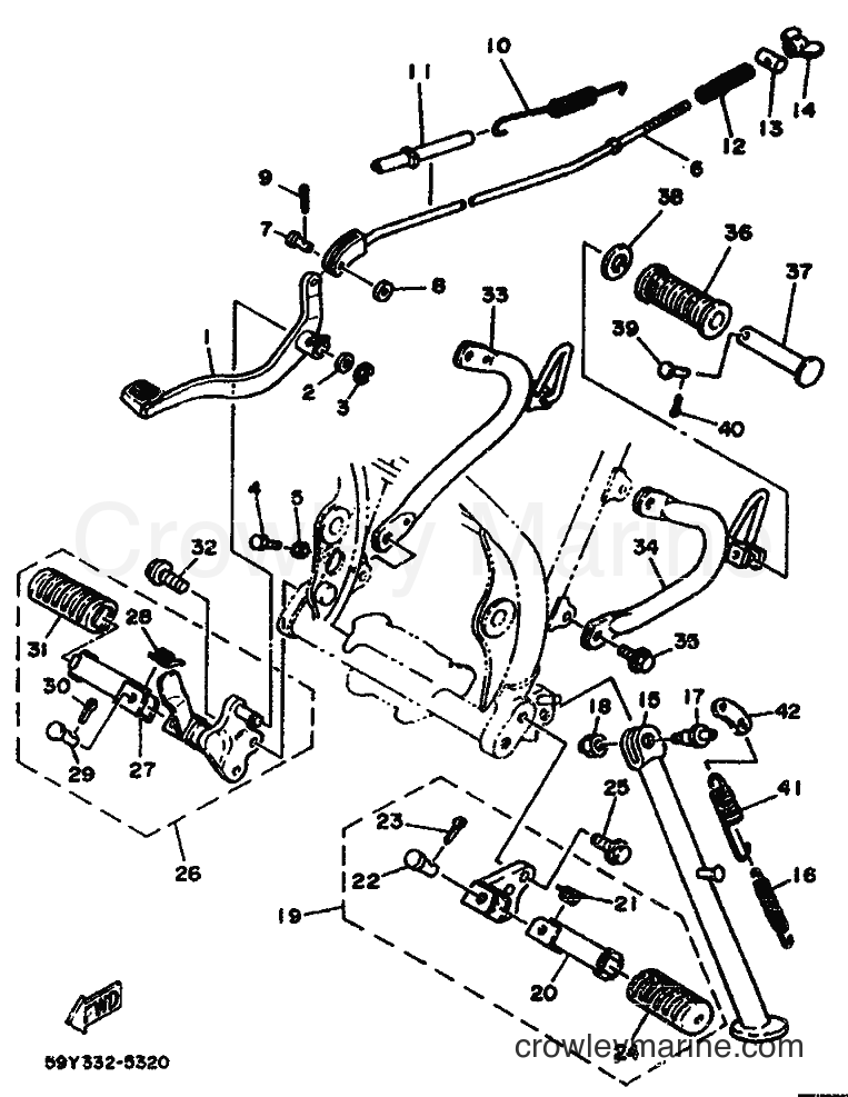 1987 Dirt Bike XT350 - XT350 (59Y) [999] - STAND & FOOTREST