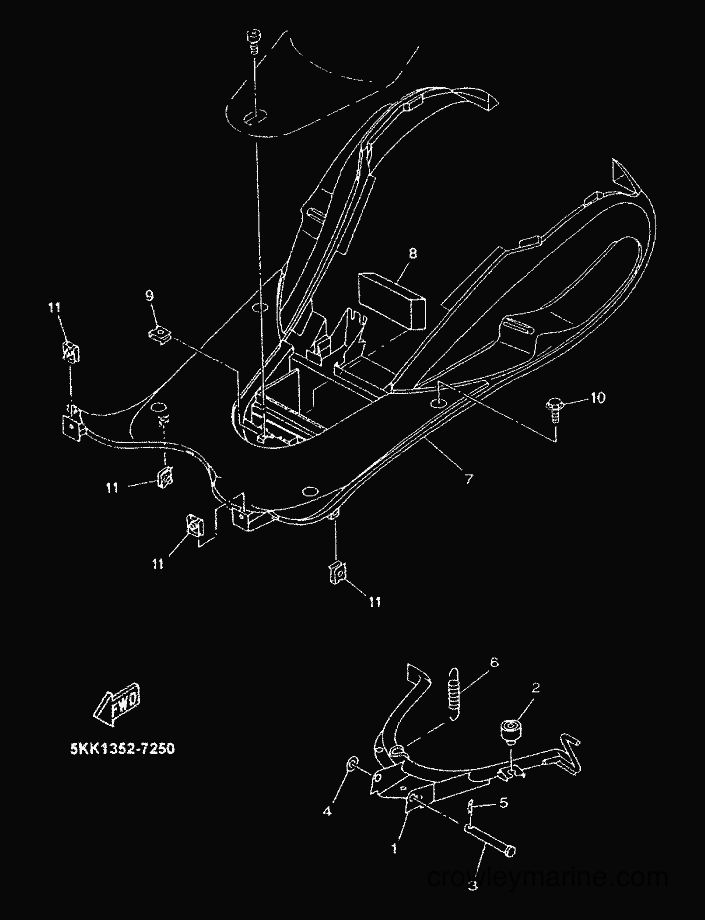 1999 Scooter YN100 - YN100 (5KK1) [99C] - BASE DE REPOSAPIES