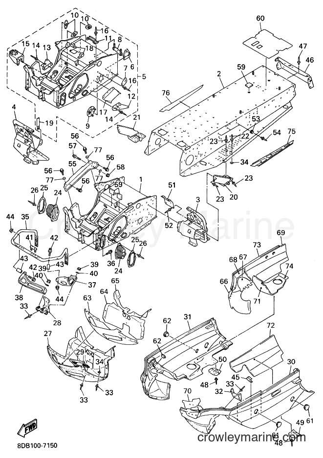 Yamaha Motors VX500XT (8DC1) [020] - FRAME