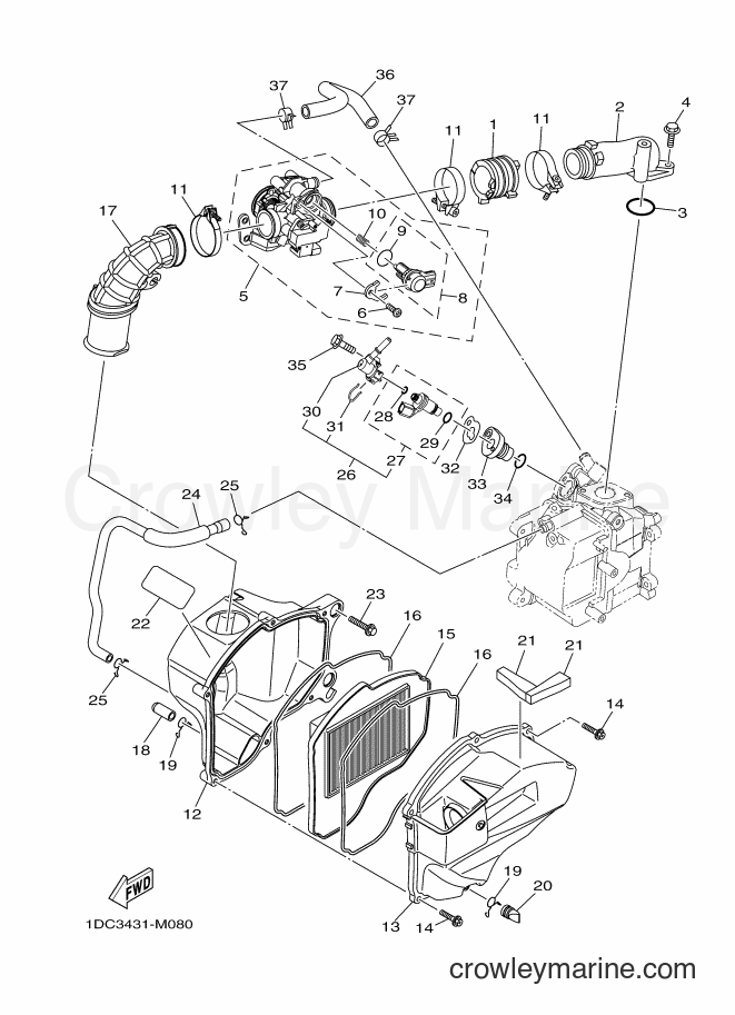 Yamaha Motors AT125FC (1DC6) [010] - INTAKE