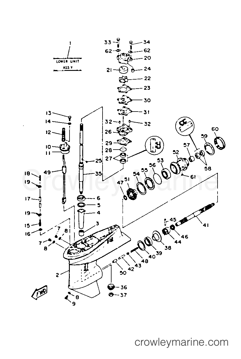Yamaha Motors 40SD-JD - LOWER DRIVE 1