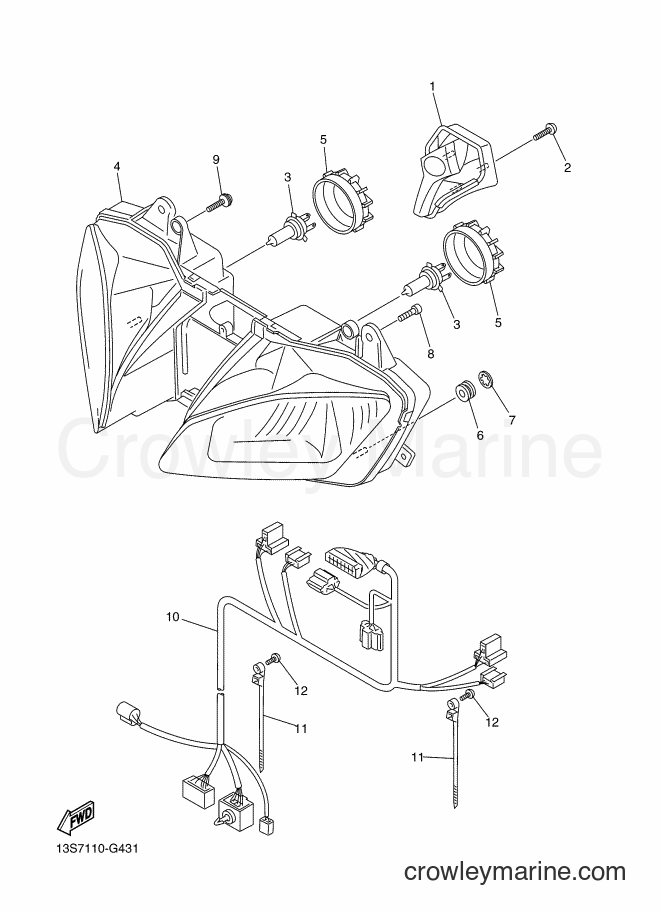 2014 Sport Bike YZF-R6 - YZF-R6 (2CX8) [010] - HEADLIGHT
