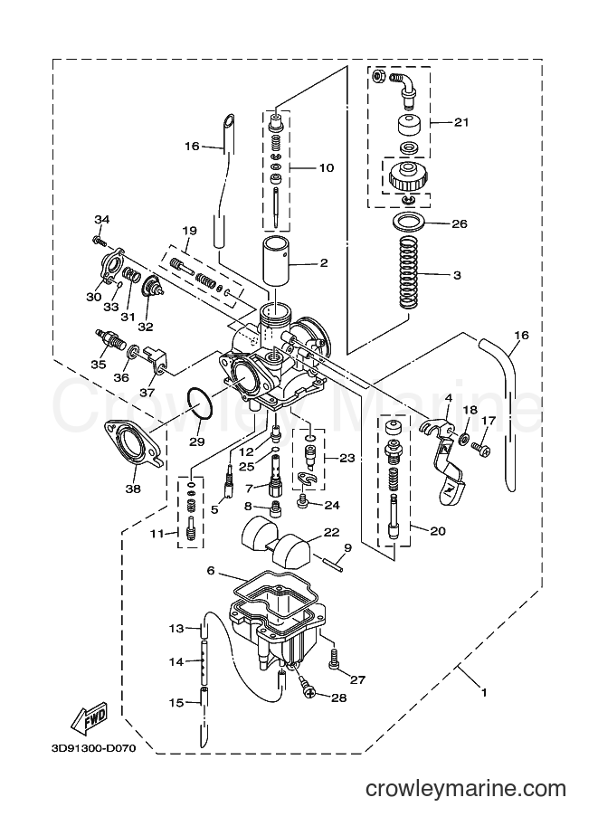 Yamaha Motors YBR125ED (3D96) [010] - CARBURETOR