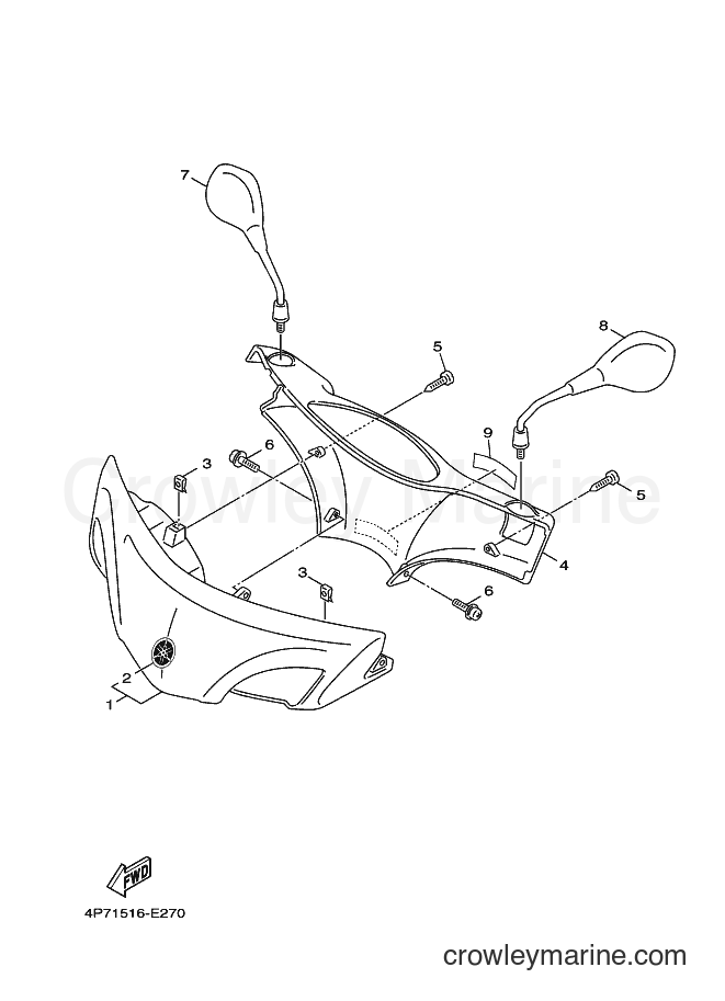 2006 Scooter XC125E - XC125E (4P71) [010] - COWLING 1
