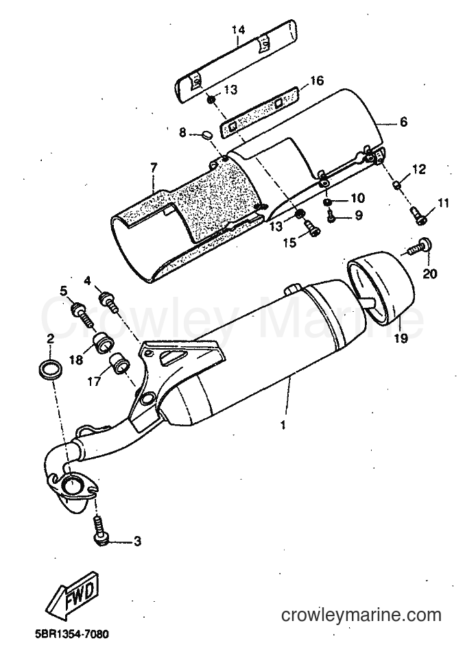 1998 Scooter YQ50 - YQ50 (5DR3) [999] - EXHAUST