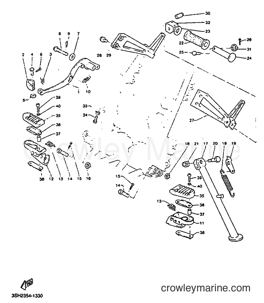 Yamaha Motors TDR125 (3XE2) [999] - STAND & FOOTREST