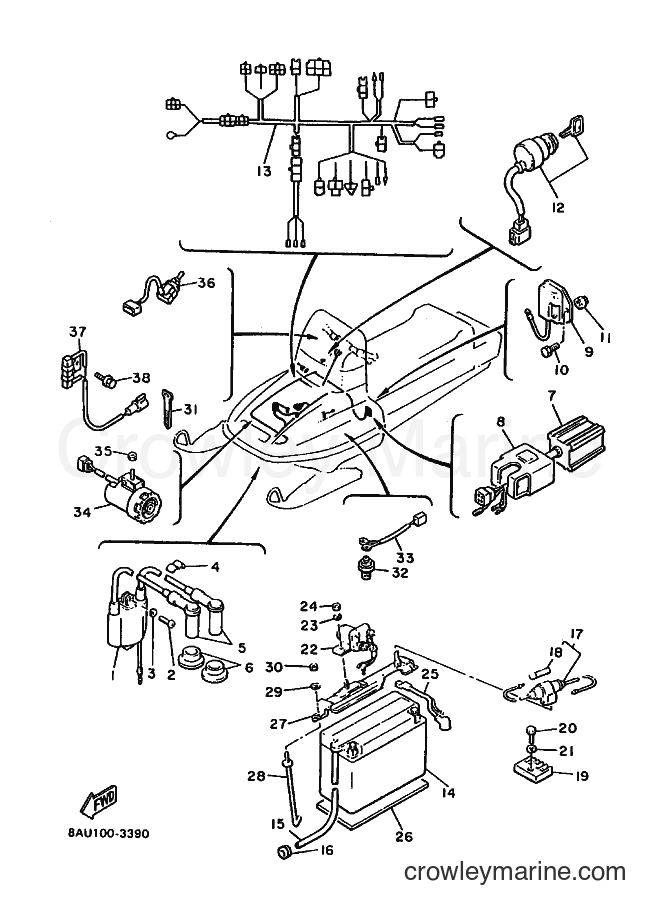 1993 Snowmobile VK540E-2 - VK540E-2 (8AU1) [010] - ELECTRICAL 1