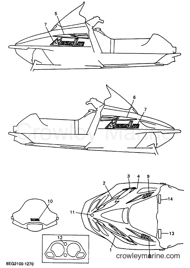 2001 Snowmobile PZ500LT - PZ500LT (8EG2) [030] - EMBLEM