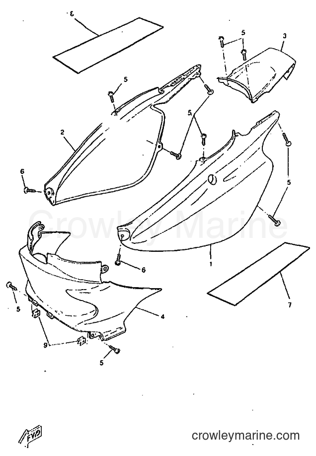 1998 Scooter CW50RSX - CW50RSX (4YC3) [999] - SIDE COVER