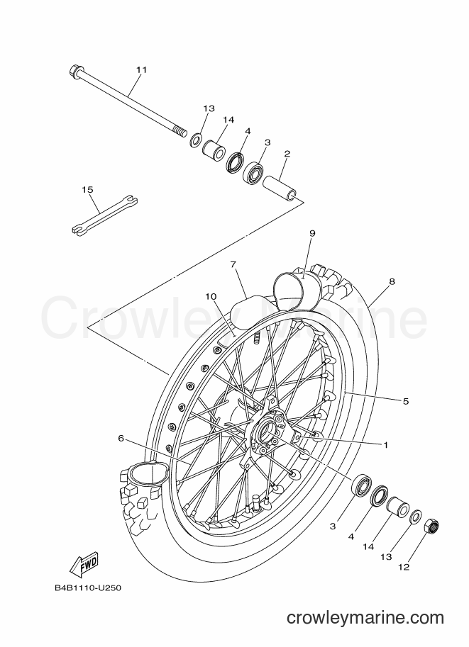 2019 Dirt Bike YZ85 - YZ85 (B4B1) [010] - FRONT WHEEL