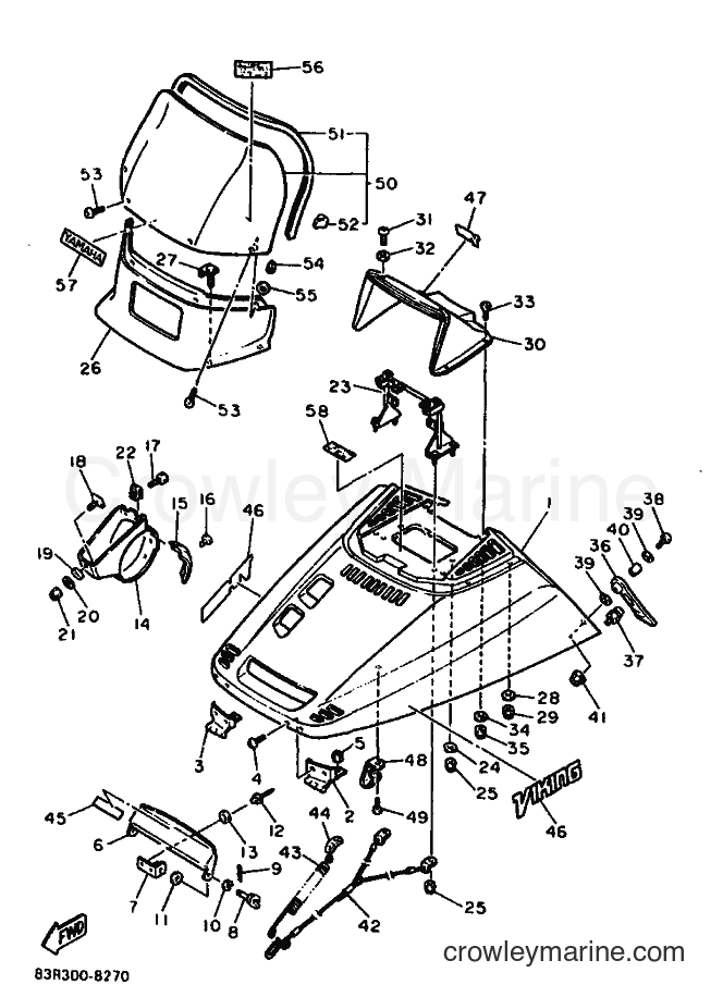 1988 Snowmobile VK540 - VK540 (83R) [999] - SHROUD & WINDSHIELD