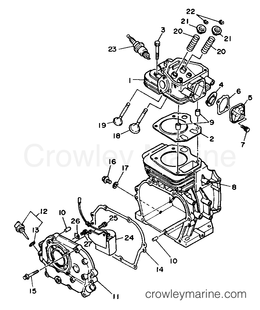 Yamaha Motors EF2500R - CYLINDER - CRANKCASE