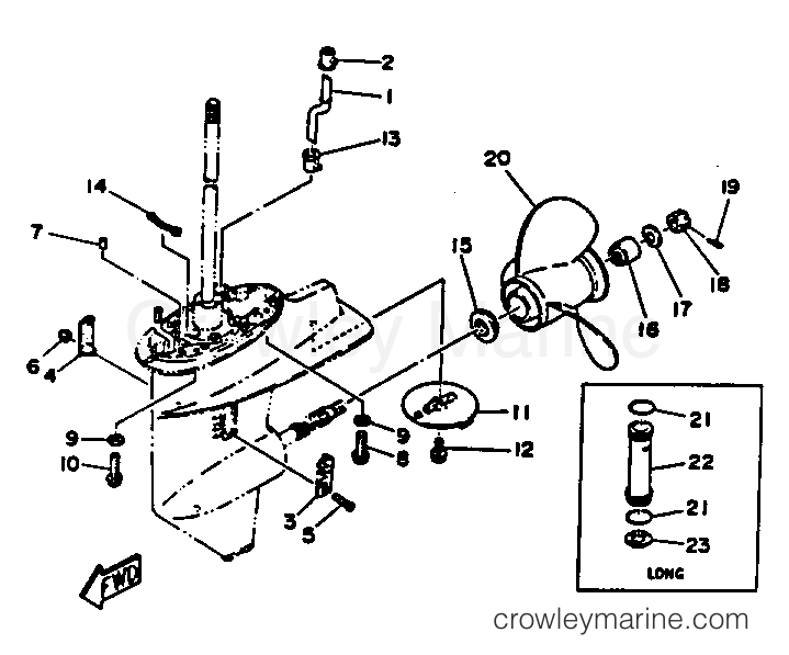 Yamaha Motors C25ELHR - LOWER DRIVE 2