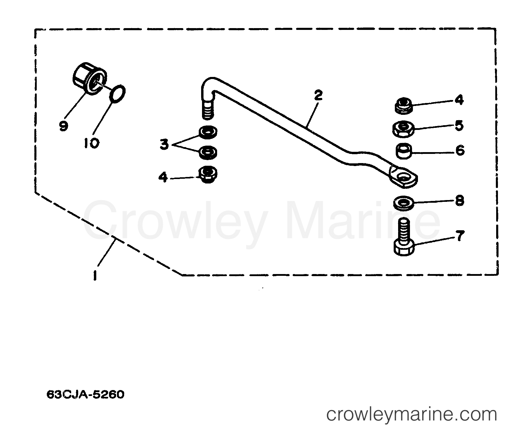 Yamaha Motors 40MLHV - STEERING GUIDE ATTACHMENT