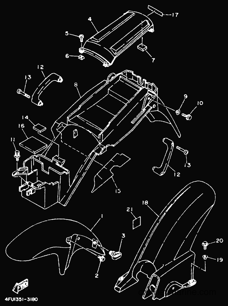 1995 Dirt Bike TDR125 - TDR125 (4GW3) [999] - FENDER