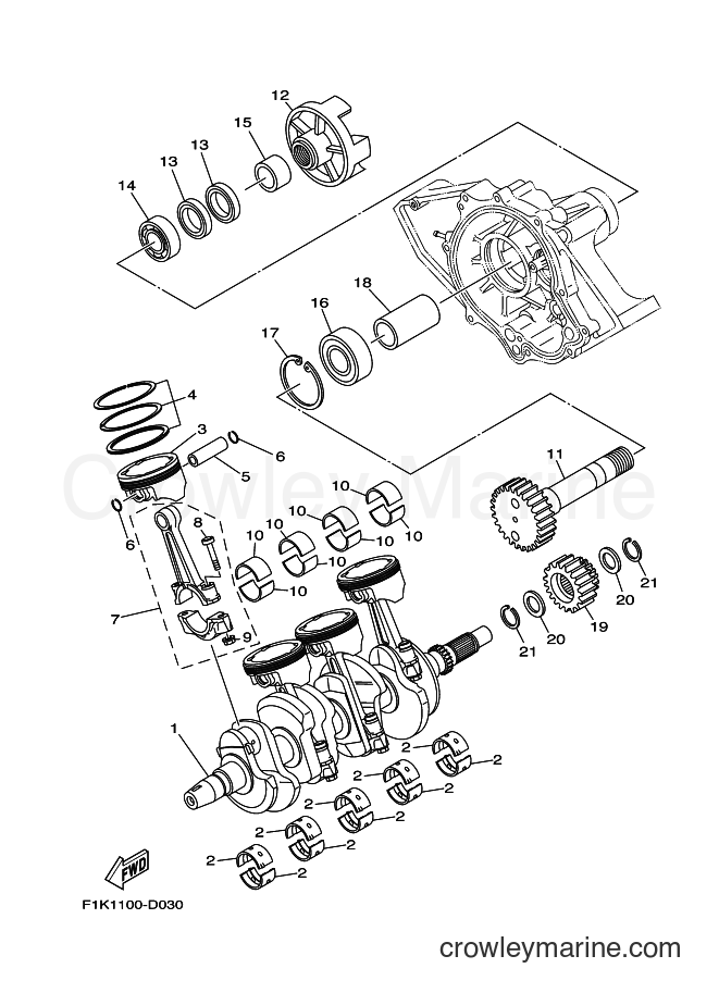 Yamaha Motors VX1100C (F2NS) [020] - CRANKSHAFT & PISTON