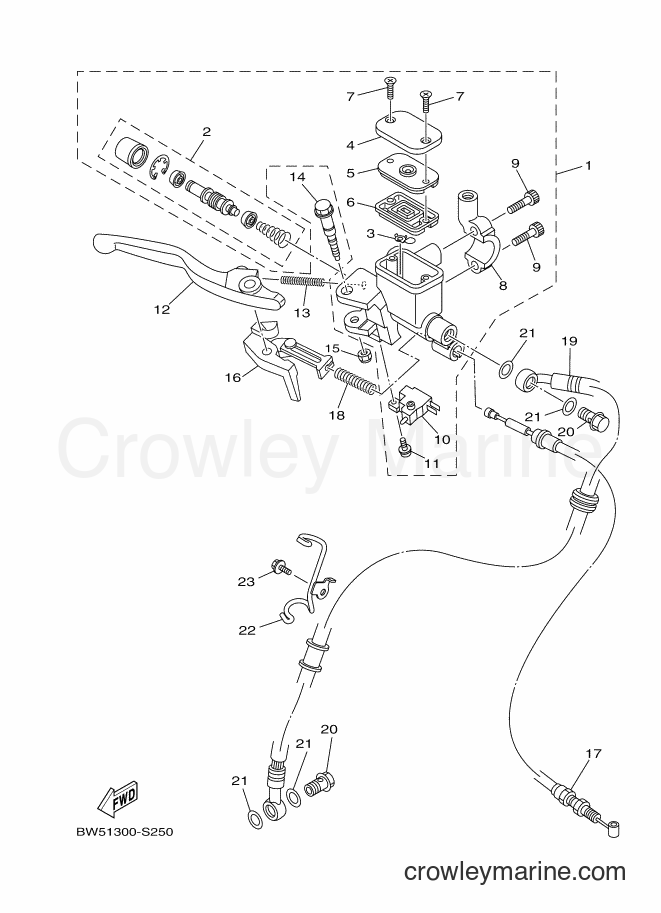 2017 Scooter LTS125-C - LTS125-C (BW51) [050] - FRONT MASTER CYLINDER