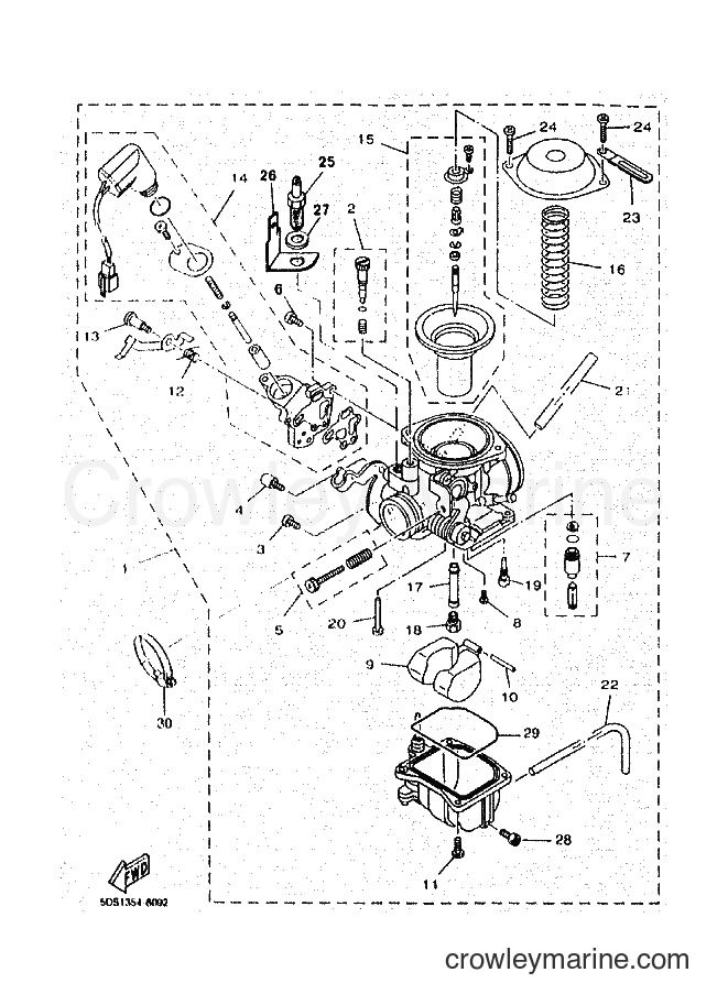 1999 Scooter YP125E - YP125E (5DS5) [010] - CARBURETOR