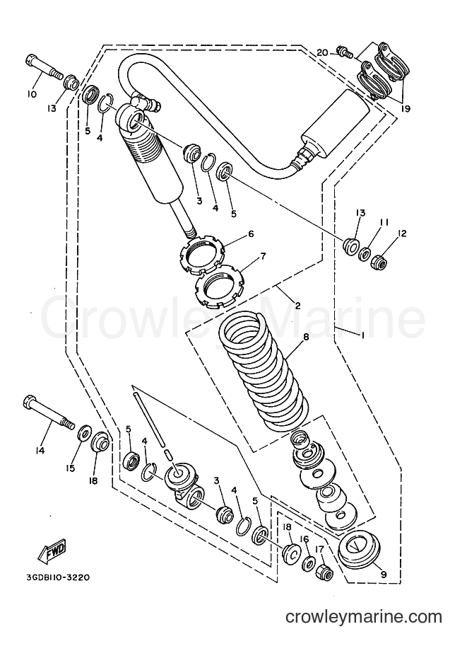1994 ATV YFM350X - YFM350X (3GDE) [010] - REAR SUSPENSION