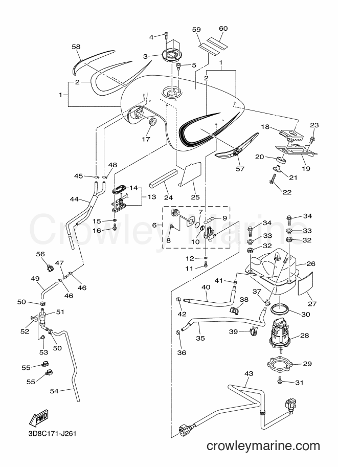 Yamaha Motors XVS1300A (3D8F) [010] - FUEL TANK