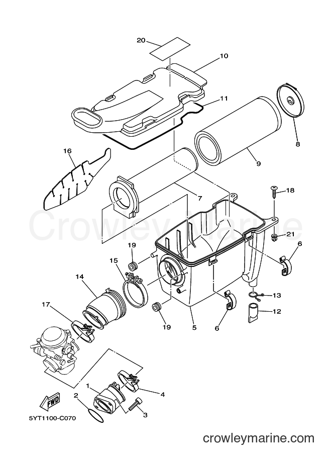 2008 ATV YFM350 - YFM350 (5YTT) [010] - INTAKE
