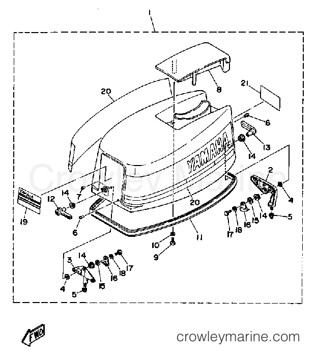 Yamaha Motors CV55ELD - TOP COWLING