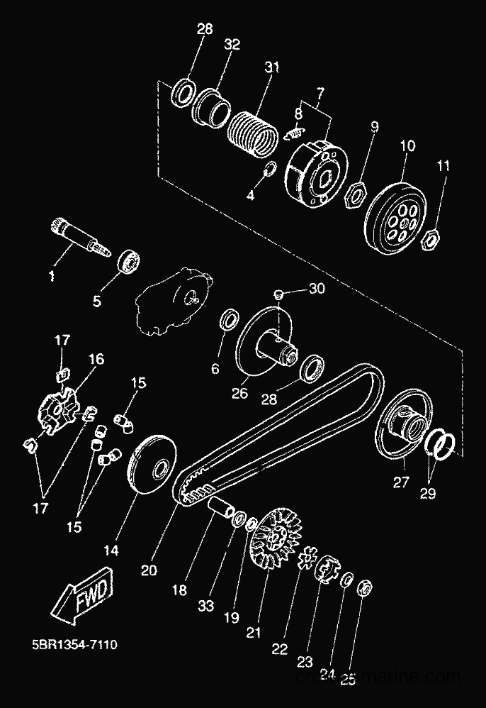 2000 Scooter YQ50 - YQ50 (5HEK) [010] - CLUTCH