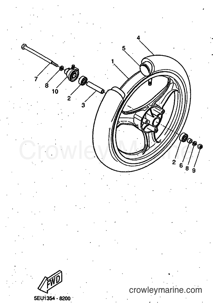 1999 Scooter YH50 - YH50 (5JB1) [010] - FRONT WHEEL