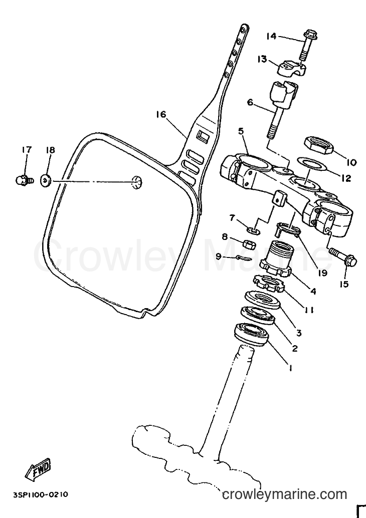 1990 Dirt Bike YZ250 - YZ250 (3SP2) [030] - STEERING
