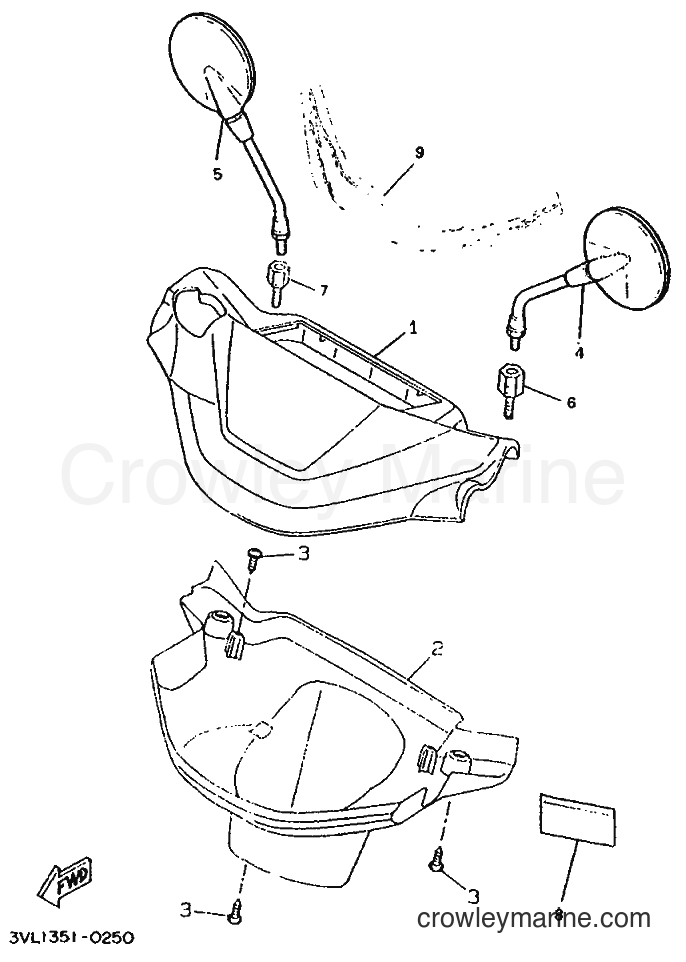 1995 Scooter CW50R - CW50R (4SX1) [999] - COWLING 1