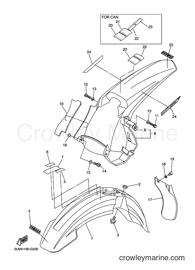 2008 Dirt Bike WR250F - WR250F (5UMK) [010] - FENDER